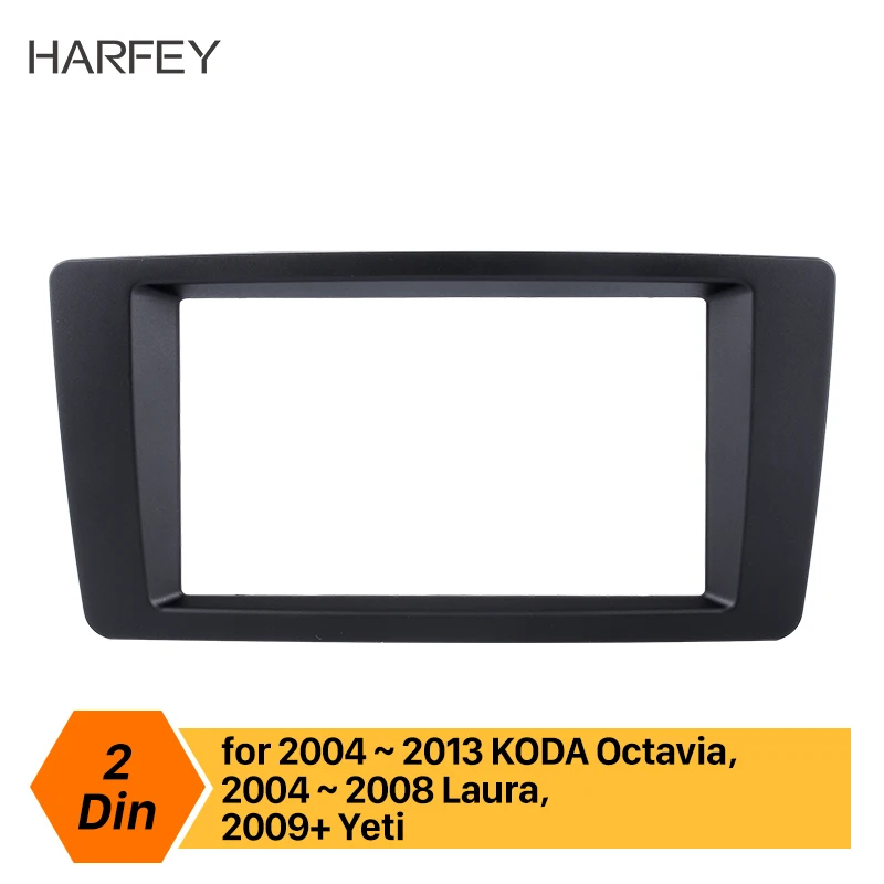 Harfey черный 2Din 173*98 мм автомобильный Радио фасции рамка приборной панели отделка