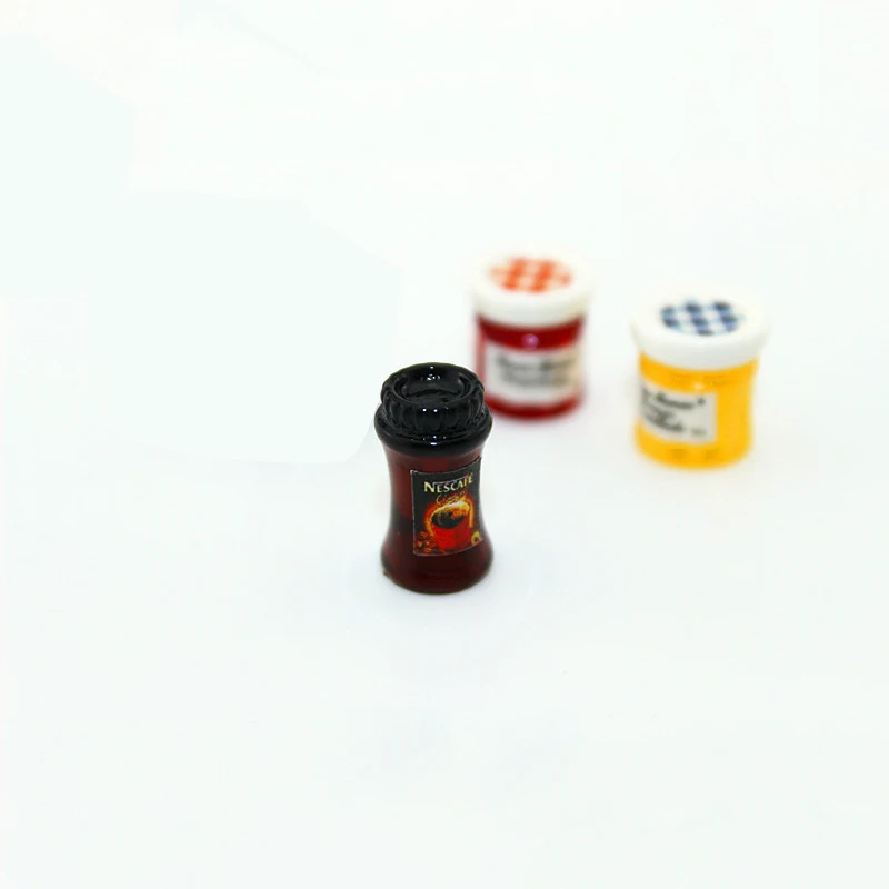 4 шт. DIY кукольный домик миниатюры 1:12 Каса Boneca Салат джем кофе Кетчуп бутылка кухня кукольная посуда дом игрушки аксессуары