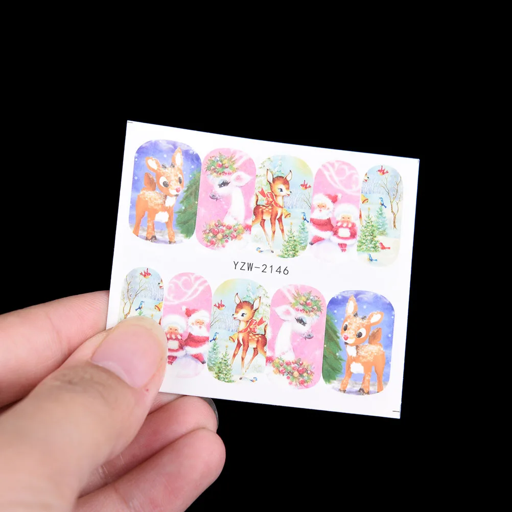 1 лист сделай сам наклейки для ногтей переводные воды снежинка Полное