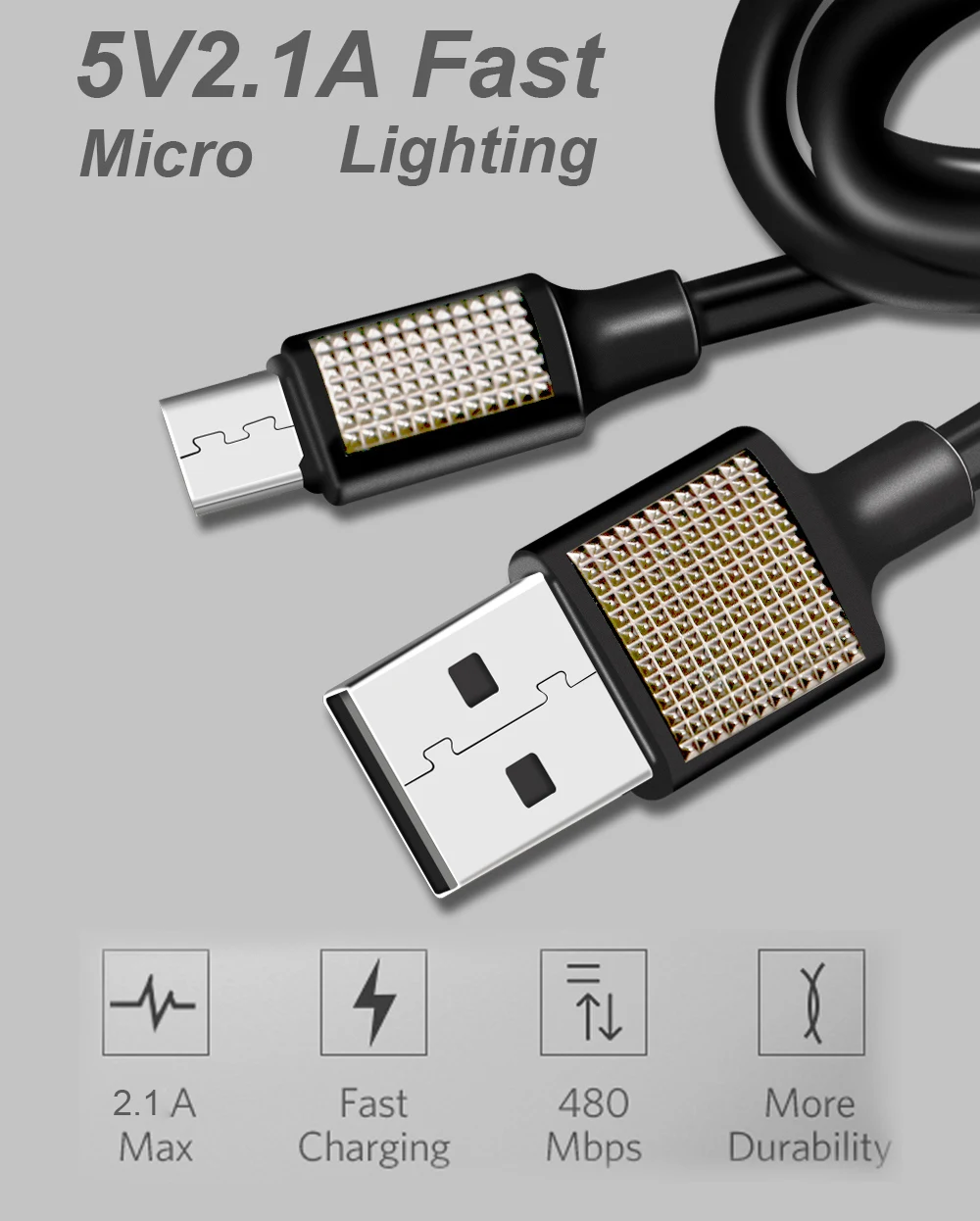 WK Micro USB кабель 2.1A высококачественный USB кабель для быстрой зарядки для samsung Xiaomi LG Tablet Android мобильный телефон usb зарядный шнур