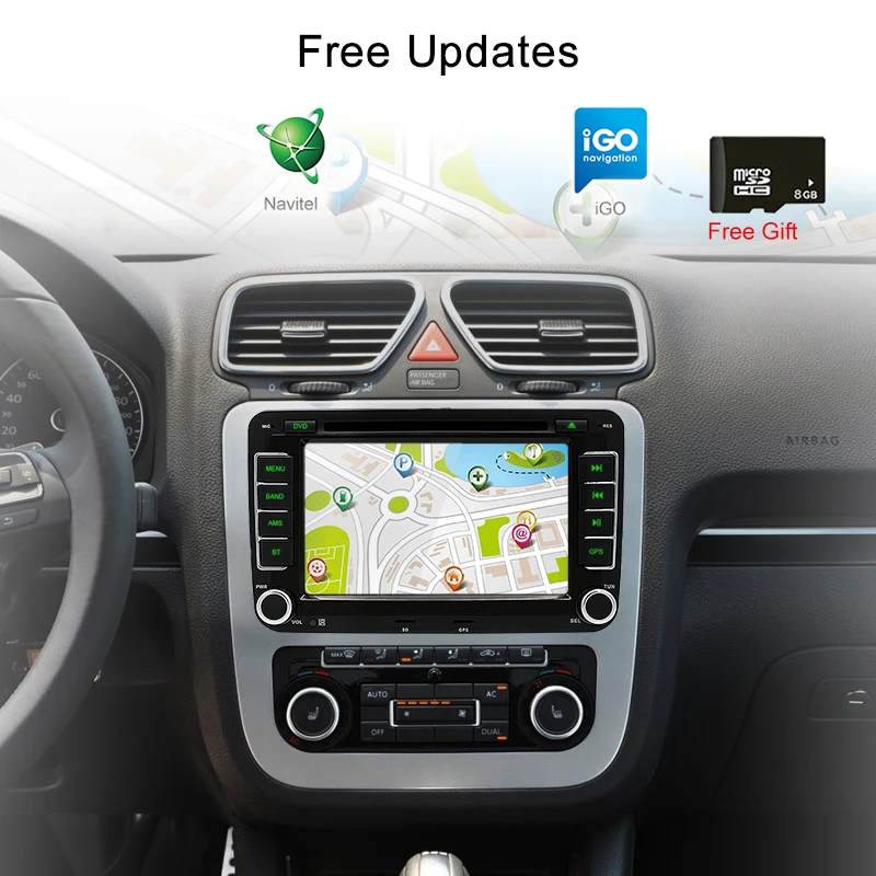 Junsun 2 Din 7 &quotавтомобильный DVD Радио мультимедийный плеер для Seat Leon 2005 2006 2007 2011 VW Skoda