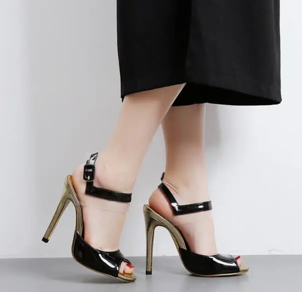 MANMITU3-Free перевозку груза падения 2017 летние пятки сандалии женщин сексуальная