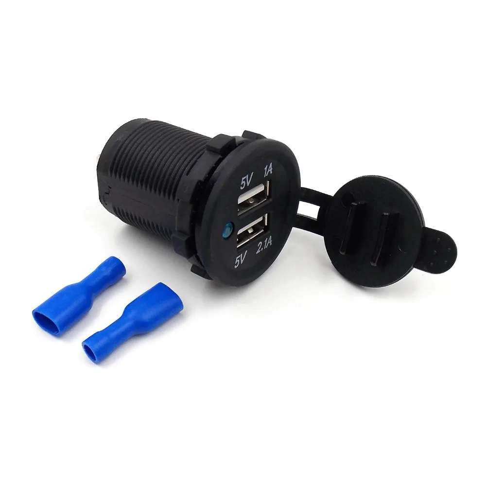 DIY Module Panel Splitter Power Adapter Car 5V 2.1A USB Charger + Cigarette Lighter Sockets Digital Voltmeter | Автомобили и