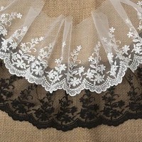 5yrdlot width15cm stylish cotton embroidered organza lace trim lacegarment lace for diy lace for sewing