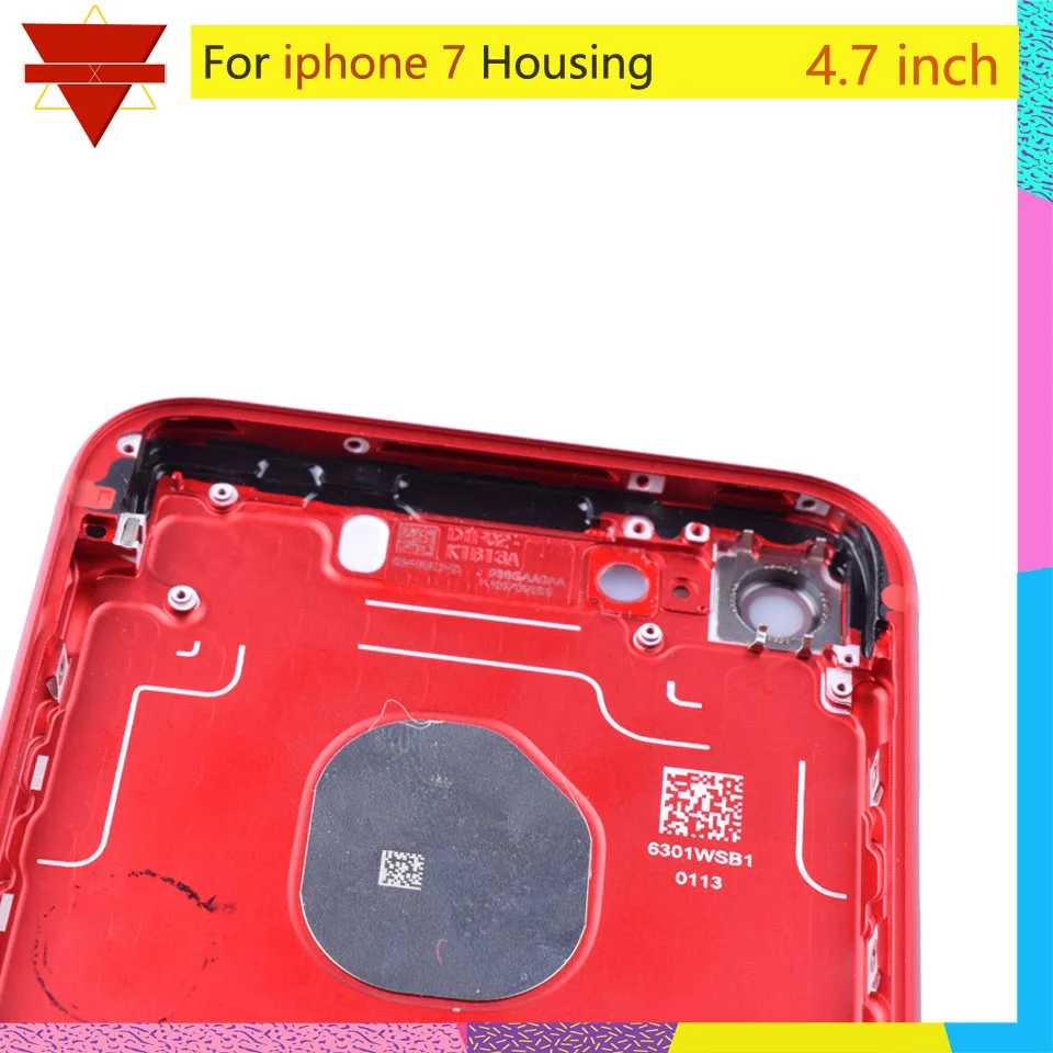 For iphone7 coque Original Quality New Metal Battery Cover Door Full Housing For Apple Iphone 7 7G Chassis Middle Frame