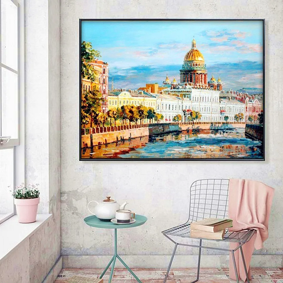 EverShine DIY полностью Квадратный бриллиант, 5D Картина Пейзаж Алмазная вышивка Стразы СПб вышивка крестиком Алмазная мозаика