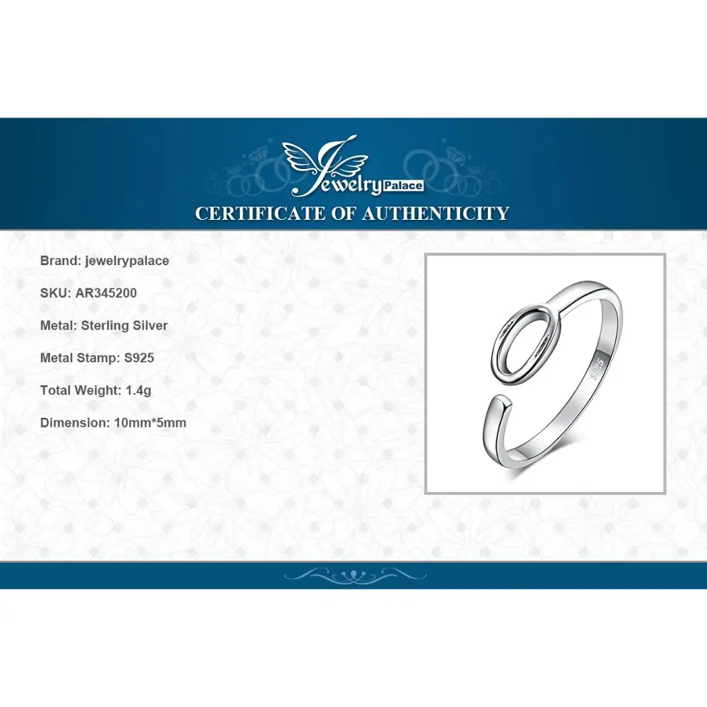 JewelryPalace модные 0.08ct стимулировали сапфирами пасьянс кольцо стерлингового серебра