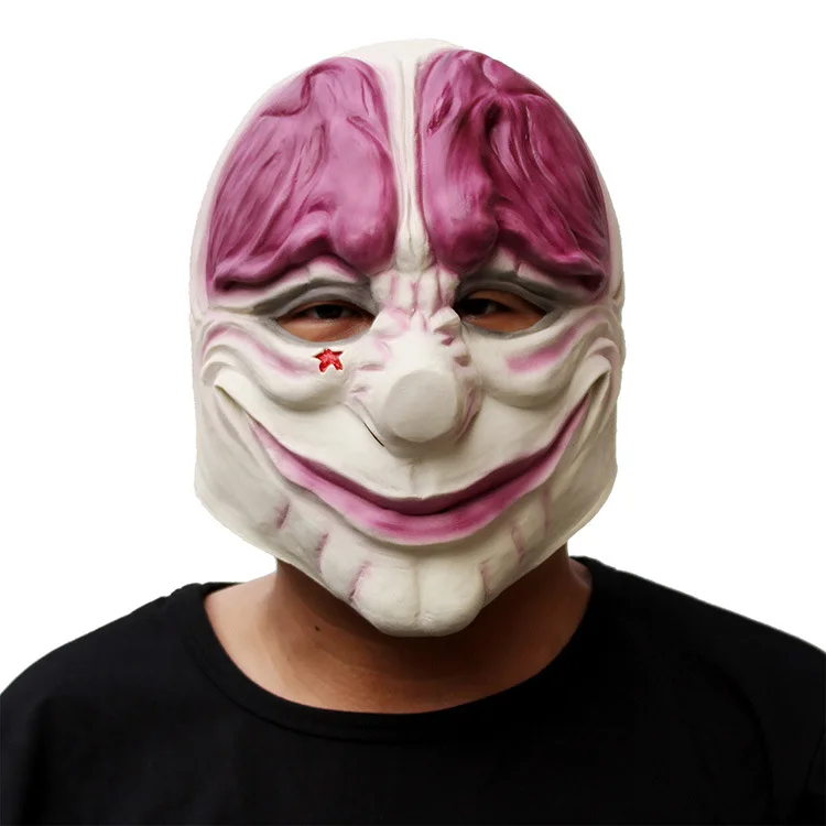 Payday 2 маска из латекса Далласа волка цепей косплей хокстона Хэллоуин ужас клоун