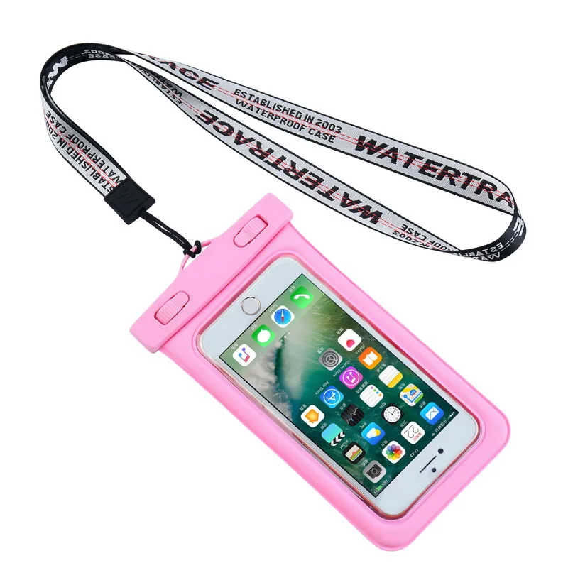 Waterproof Underwater Pouch Dry Bag Case Cover For iPhone Cell Phone Touchscreen - Цвет: Розовый цвет