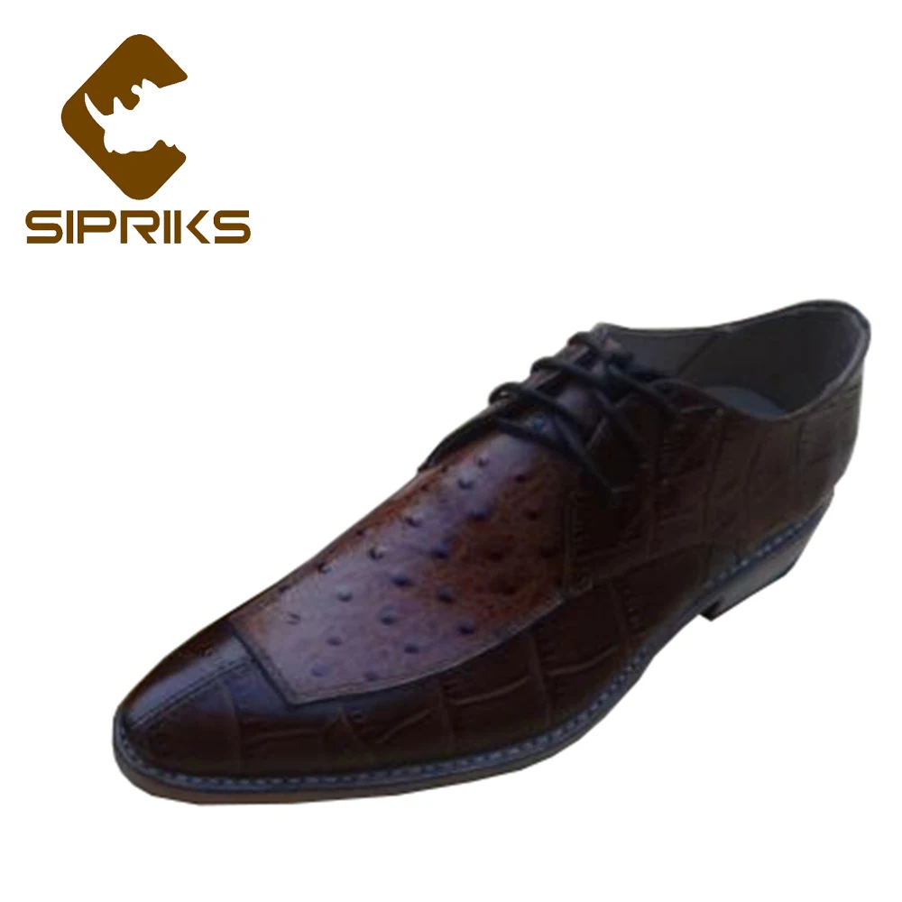 Sipriks натуральная кожа безопасная обувь для офиса мужчин ручной работы в