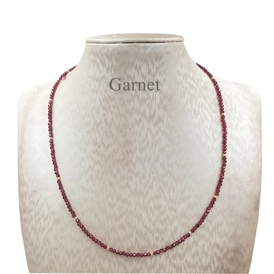 Garnet Lii Ji драгоценный камень черная шпинель пресноводный жемчуг Танзанит S925 18 К позолоченное классическое нежное ожерелье День рождения изысканное ювелирное изделие - Цвет камня: Garnet