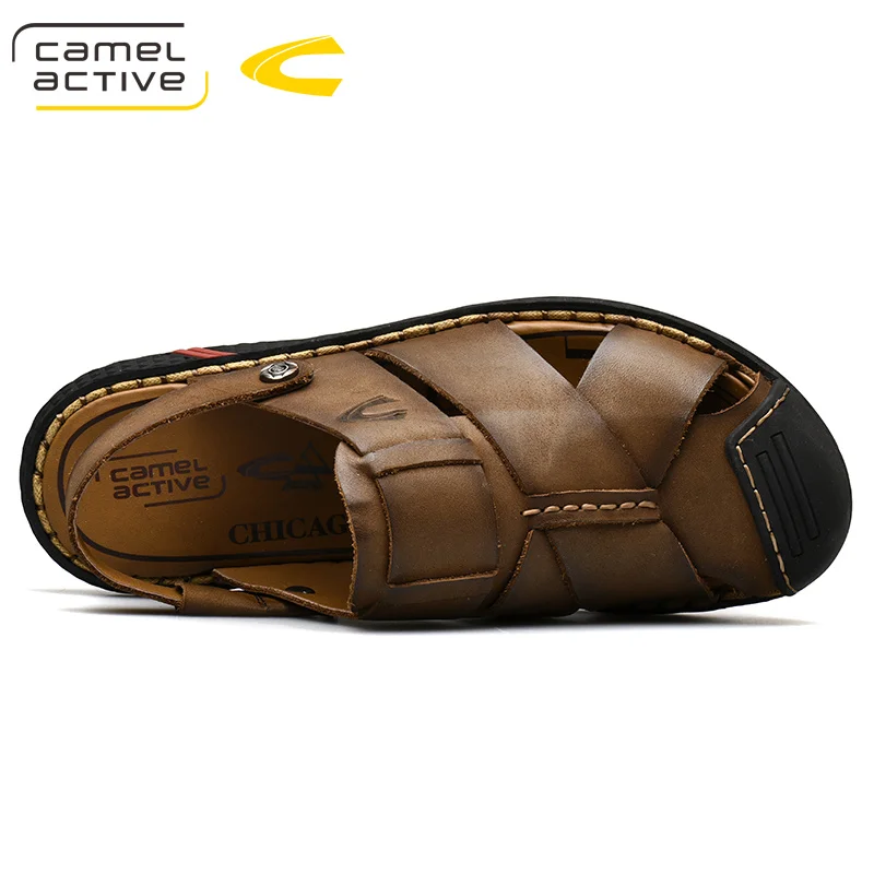 Мужские сандалии из натуральной кожи Camel Active повседневные деловые слиперы