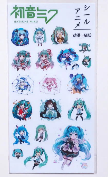 9 1 шт. мультяшная аниме наклейка Nakano Ichika rimura Tempest Hatsune Miku Rem карта памяти Captor FGO прозрачная наклейка водонепроницаемая - Цвет: 9