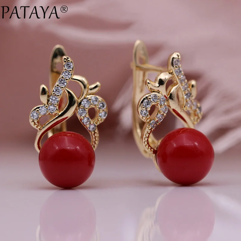 Серьги PATAYA с перламутровым пламенем новые модные украшения из натурального