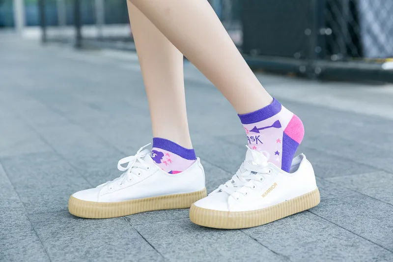 Популярные модные носки Harajuku с забавным рисунком из мультфильма chaussettes, женские носки с головой тыквы и лося, милые носки до щиколотки kawaii happy