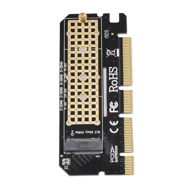 Адаптер расширения PCIE для M2 светодиодный адаптер M.2 NVMe SSD NGFF PCI Express 3 0 X4 X8 X16|Платы