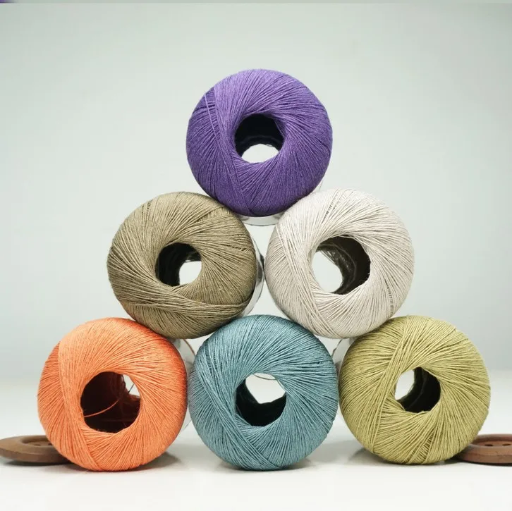 40 г/шар 100% лен ручная работа крючок игольчатая линия накидка кардиган пряжа|yarn