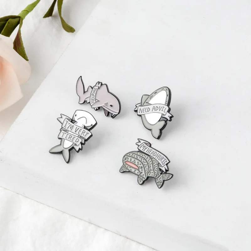 Забавная эмалированная брошка MINGQI с рисунком в виде РОЗОВОГО СЕРДЦА жестами