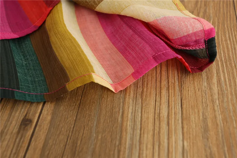 Футболки для девочек повседневные градиентные детские топы в полоску с отложным