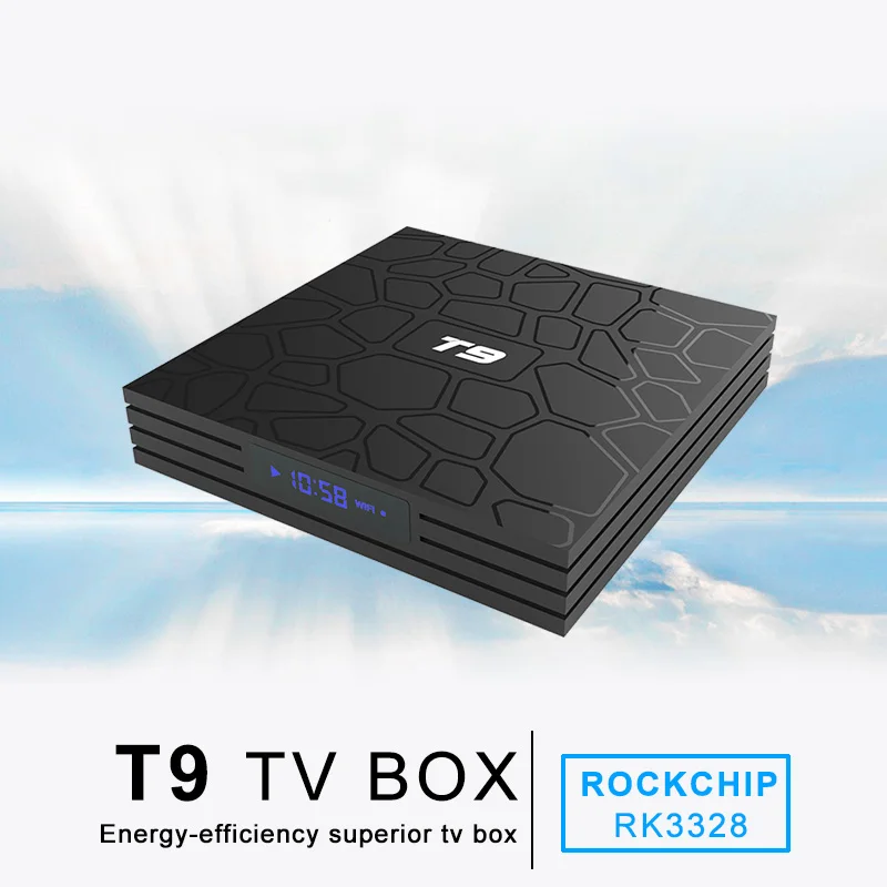 ТВ приставка T9 4 Гб 64 RK3328 Smart Android 8 1 BT4.0 H2.65 4K 2 GHz/5 GHz WIFI опционально 4GB 32GB