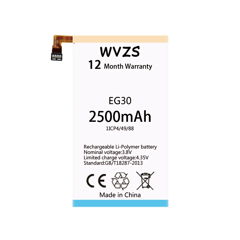 Wvzs 2500 мАч литий-полимерный аккумулятор EG30 для Motorola Droid Mini XT1030 Verizon 4G LTE CDMA 201M