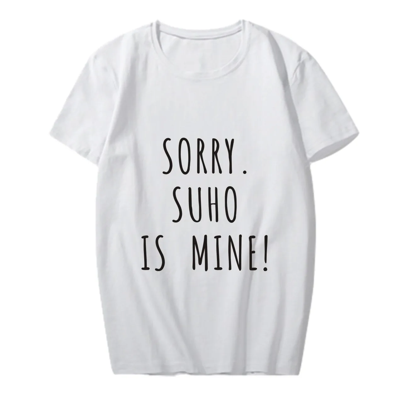 KPOP Exo Футболка женская футболка Sorry Is Mine имитирующая Футболка женская одежда Vogue Suho Do Chen Sehun Lay Kai товар