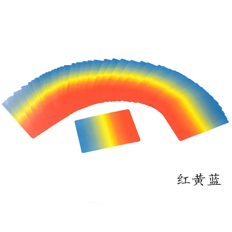 Ультра тонкие летающие карты/волшебные трюки/красный желтый синий/волшебные