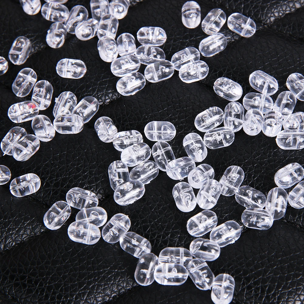 100 шт. прозрачный поворотный нахлыстом бусины Круглые Плавающие Rig Крест Жемчуг