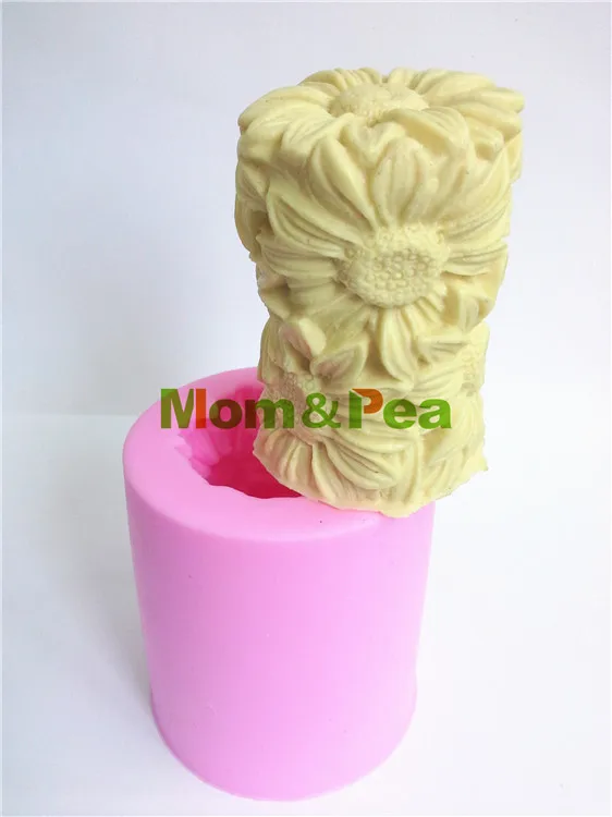 

Mom & Pea 0013 Бесплатная доставка Подсолнух силиконовая форма для мыла украшение торта помадка торт 3D форма пищевой силикон форма