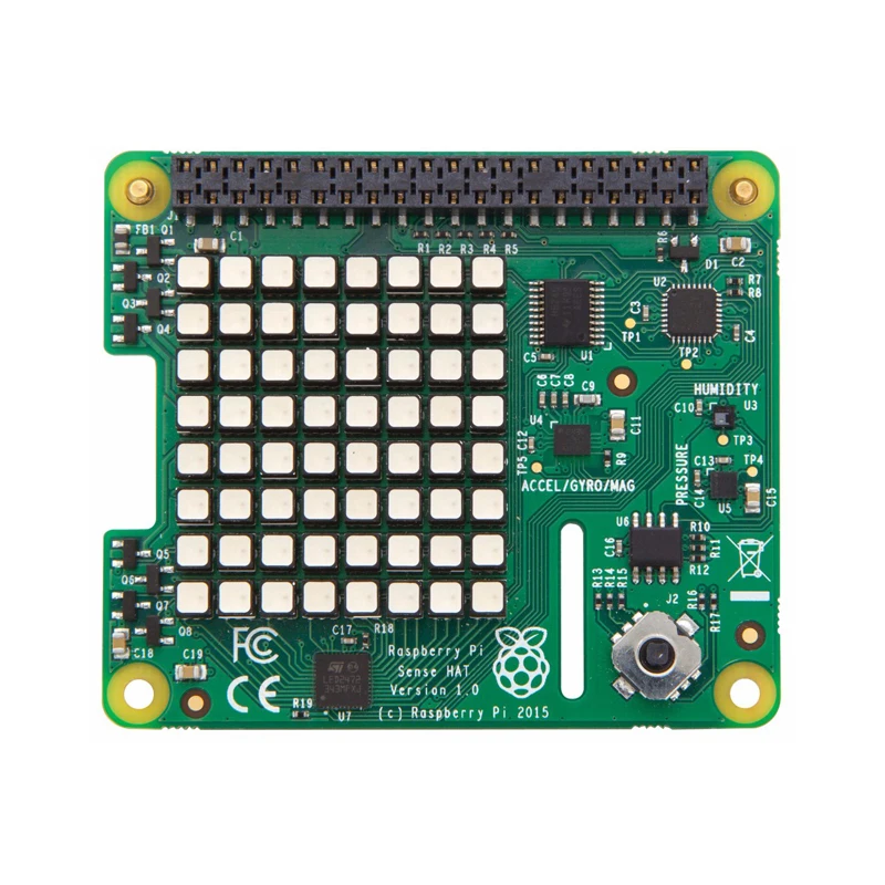 Официальная модель Raspberry Pi 3 Model B + Sense HAT с датчиками давления и влажности