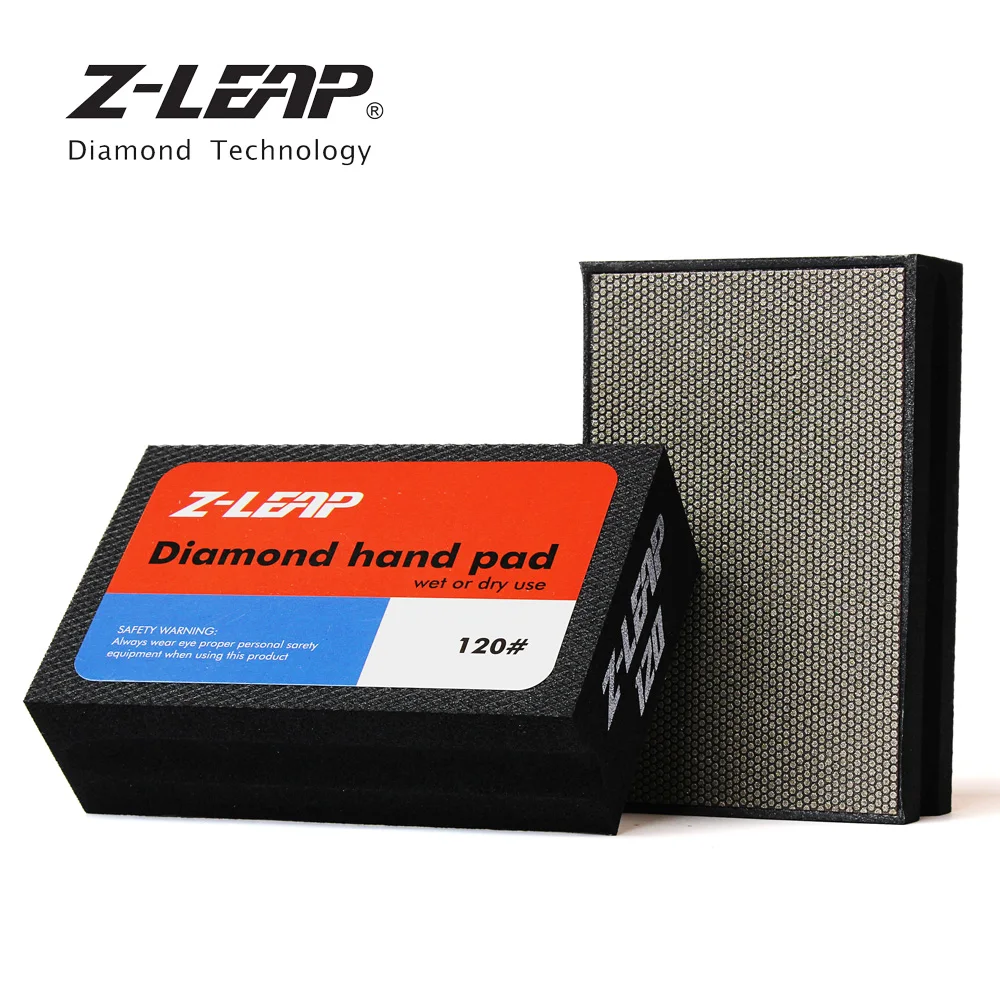 Z-LEAP Алмазная ручная Полировочная площадка стекло гранит мрамор бетонный камень абразивная Прокладка Пена с гальваническим покрытием ручной шлифовальный инструмент