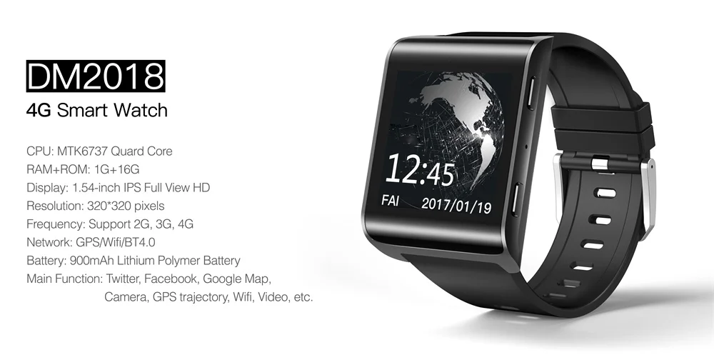 696 4G Смарт-часы DM2018 1,54 дюймов gps спортивные Смарт-часы WiFi gps Bluetooth умные часы для женщин и мужчин здоровье частота сердечных сокращений