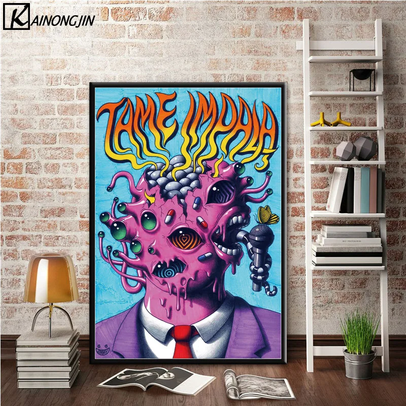 015 Art Poster Tame Impala Psychedelic Rock Band Posters and Prints Wall Picture Canvas Painting Room Home Decoration - Цвет: 015