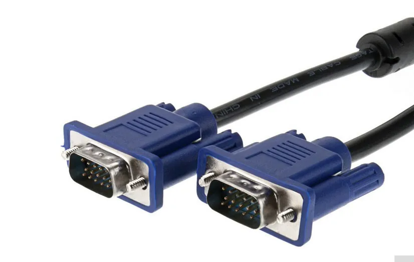 VGA кабель 3 м 10 футов синий 15 контактов SVGA VGA линия мужчин и мужчин m/M HDMI Vga к HD передачи провода видео HDTV конвертер адаптер Aux кабель