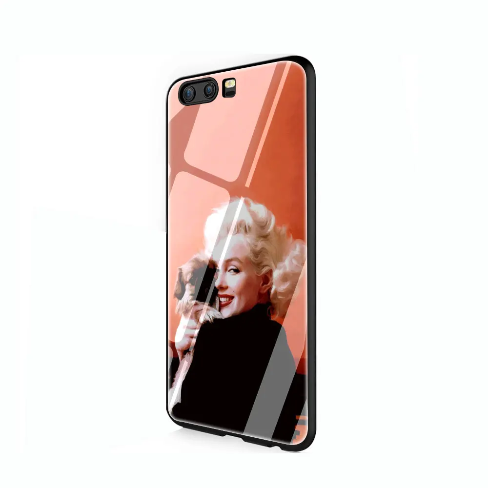 G3 Мэрилин Монро с кошкой прекрасный закаленное стекло чехол для huawei P10 P20 P30 mate 20 Honor 9 10 Lite Pro 7A 8X P Smart - Цвет: G3
