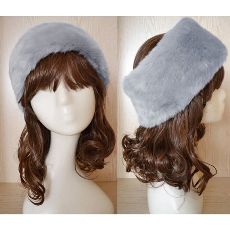 Новинка женские теплые меховые головные кольца шапки бини зимняя женская шапка