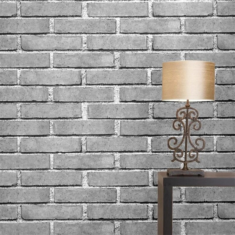 Обои beibehang китайские из нетканого материала обои с серыми кирпичами для гостиной