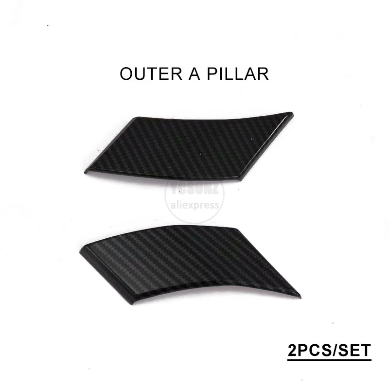 YCSUNZ ABS carbon fiber Interior door handle panels interior parts car styling car interior accessories For toyota rav4 - Цвет: outer A-pillar