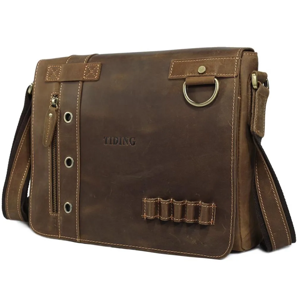 Сумка-мессенджер Tiding из натуральной кожи винтажная сумка через плечо для