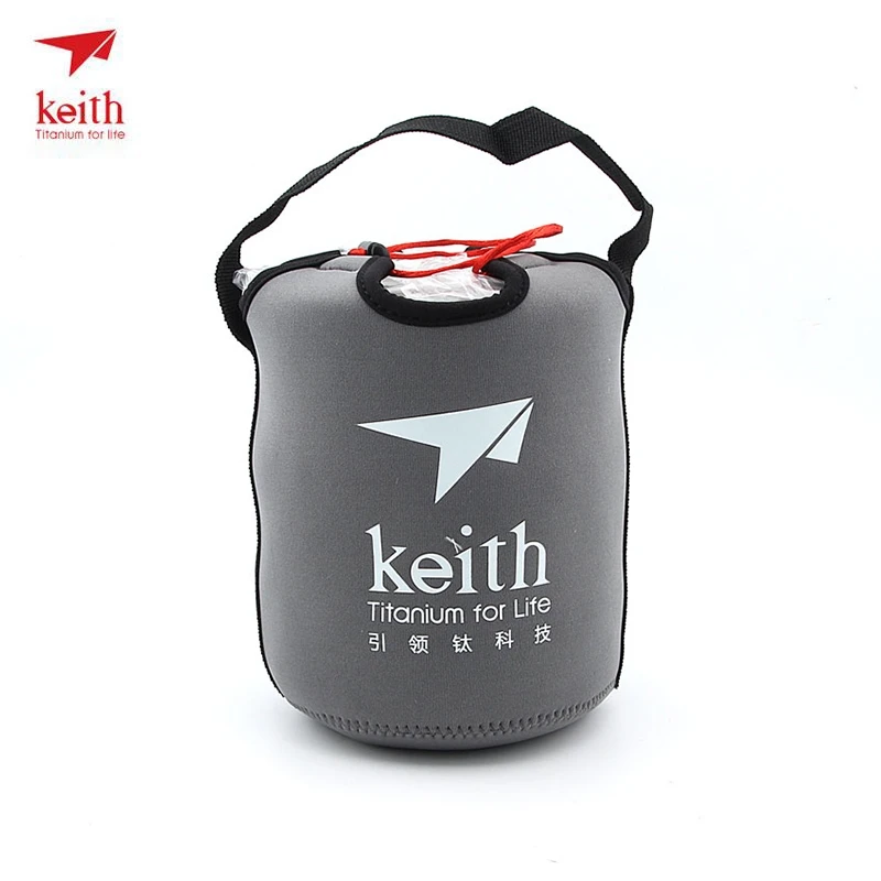 Keith контейнер для хранения еды термальные Ланч-боксы из чистого титана Bento Box Портативный для пикника с набором посуды сумка 1.2L Ti5378