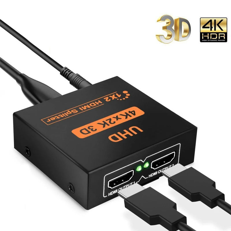 BESIUNI 4K HDMI сплиттер Full HD 1080p видео HDMI коммутатор 1X2 1X4 двойной дисплей для HDTV DVD PS3 Xbox