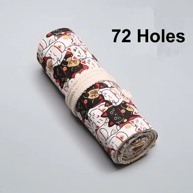 72 with out pencil 12/24/36/48/72 рулон школьный пенал Kawaii пенал из ткани уголовного для девочек и мальчиков милый большой пенал, штрафы коробка канцелярских принадлежностей - Цвет: 72 with out pencil