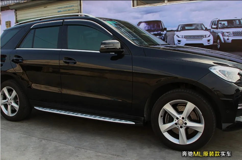 Автомобильные подножки боковые педали для Mercedes Benz ML300 ML320 ML350 ML400 2012 2017