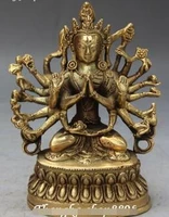 tibet buddhism bronze carving 1000 arms hands avalokiteshvara of goddess statue