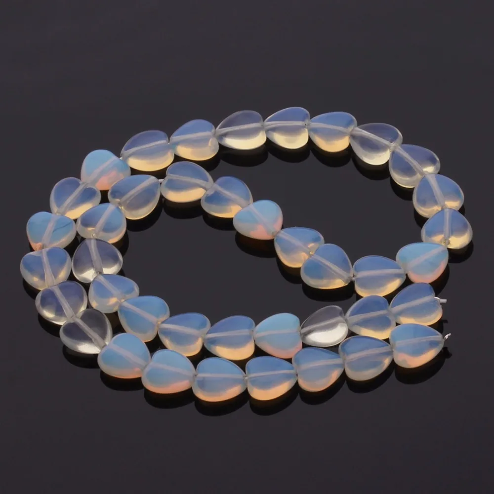 Opal Natural Stone Beads Jewelry Love Heart Shaped Loose DIY Women Men Bracelet Makings Findings | Украшения и аксессуары