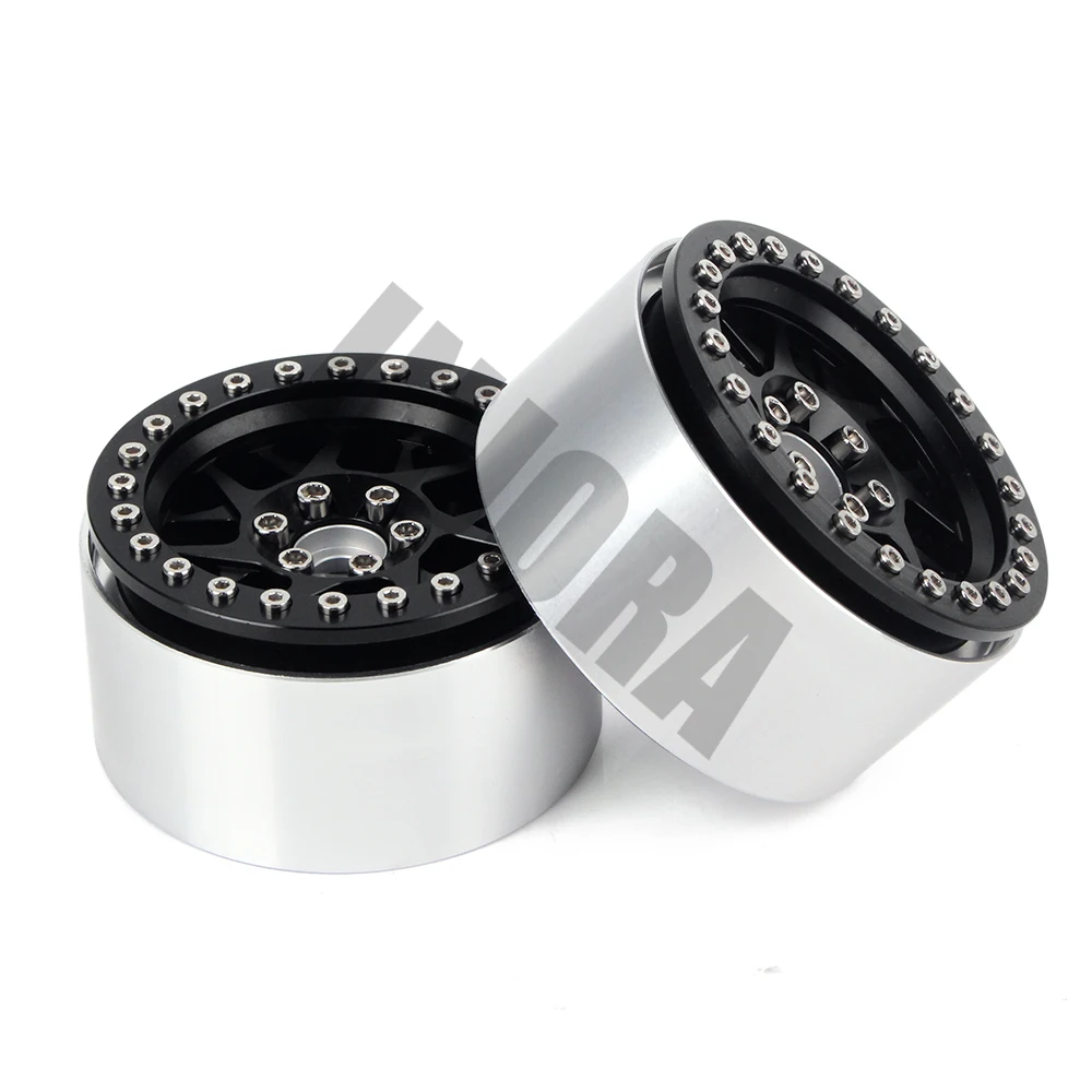 INJORA 4 шт. алюминиевый сплав 2,2 Beadlock Колесные диски для 1/10 RC Рок Гусеничный осевой SCX10 RR10 Wraith 90056 Traxxas TRX4 TRX-6