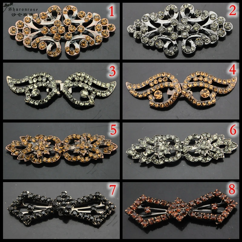 высококачественного металла горный хрусталь камушек декоративные пряжки кнопки