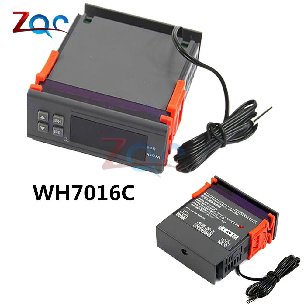 WH7016C DC 12 В 24 AC 220 10 А 50 ~ 110 по Цельсию ЖК цифровой регулятор температуры электронный