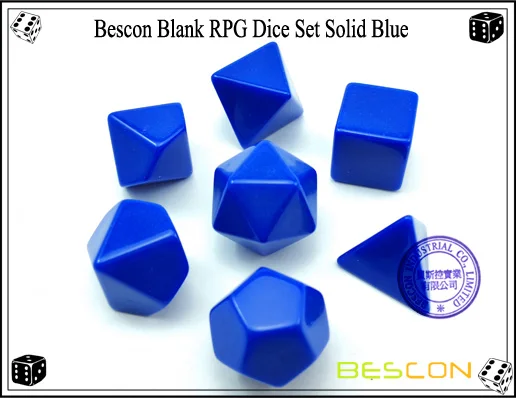 Bescon пустые многогранные ролевые игральные кости 35 шт. набор разных цветов, однотонные цвета в комплекте 7, один набор для каждого цвета, кости «сделай сам»