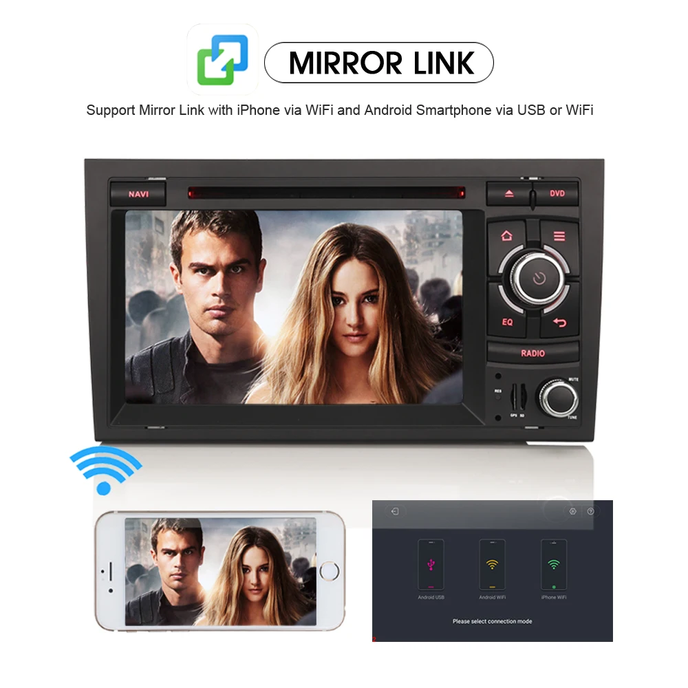 Автомагнитола с GPS навигацией 7 дюймов Android 8 0 DAB + навигация радио RDS BT головное